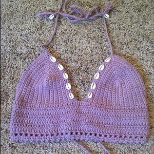 Beautiful crochet crop halter top